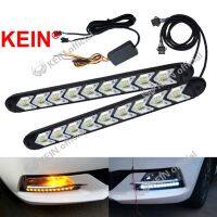 ¤﹍ KEIN 2PCS DRL Turn Signal Car Led Turn Signal Arrow Daytime Running Light Waterproof Modification Universal Super Bright 6SMD 9SMD 12SMD Car Turn Signal Indicator Bar Lamp Dynamic Sequence Brake for Automobile Styling DC12v Flexible Strip Auto Led Bulb