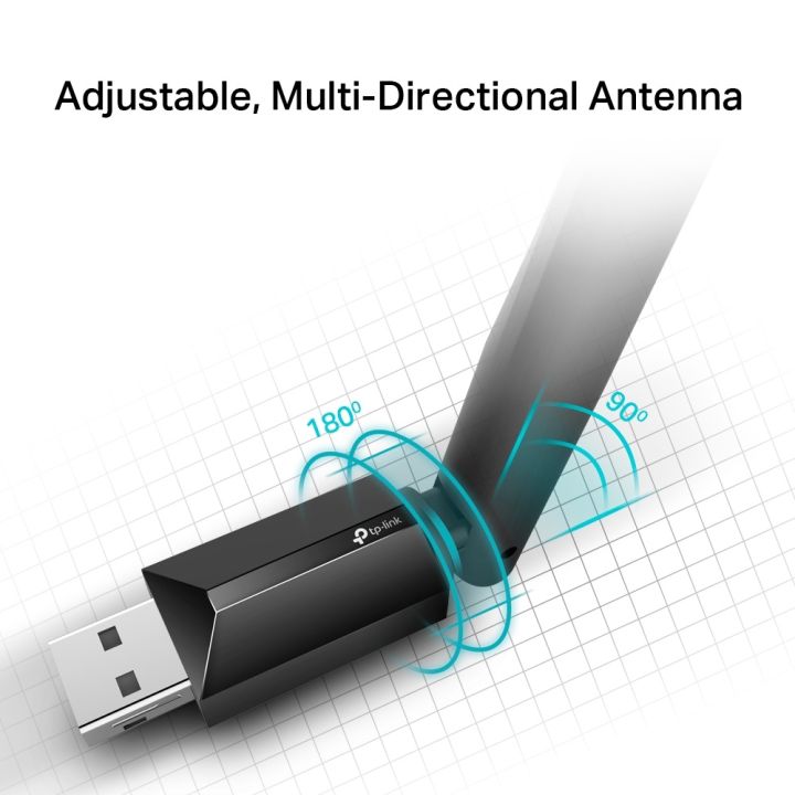 tp-link-archer-t2u-plus-ac600-dual-band-usb-adapter-ตัวรับสัญญาณ-wifi-high-gain-wireless-ผ่านคอมพิวเตอร์หรือโน๊ตบุ๊ค
