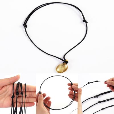 10 buah/lot kalung dapat diatur kabel kulit 40-80cm rantai tali lilin untuk DIY kalung liontin lilin kabel perhiasan temuan grosir