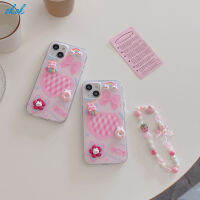 OKOK IMD สายคล้องแบบมีเคสโทรศัพท์ Hello Kitty สามมิติ,สำหรับ Iphone 14 14Plus 14pro 14Promax 13 13pro 13Promax สไตล์น่ารัก12 12pro 12Promax 11 11Promax High-End เคสนิ่มโปร่งใสดีไซน์ใหม่กันกระแทกความนิยม