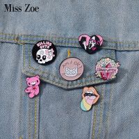 【DT】hot！ Pink Punk Enamel Pins Custom Witch Tongue Call Brooches Lapel Badges Gothic Jewelry Gift for Friends