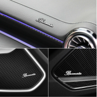 ราคาต่อ 1 ชิ้น Car Audio สติกเกอร์ Burmester โลโก้รถตกแต่งภายใน Casually วางลำโพงเสียงโลหะสติกเกอร์ 29มม.X 8มม.