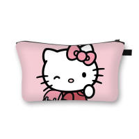 New Hellokitty Wash Bag Cute Travel Printing Storage Bag Primary School Students Cosmetic Bag Wholesale Hot