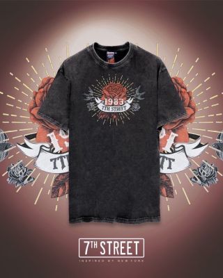 7th Street เสื้อฟอกวินเทจ แบบโอเวอไซส์ (Vintage Oversize) รุ่น V-SOL002