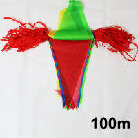 5080100M Colorful Triangle Flags Bunting For Wedding Party Festival Banner Buntings Kindergarten Outdoor Garden Street Decor