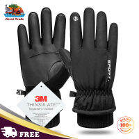 1คู่ผู้ชายผู้หญิงฤดูหนาวถุงมืออุ่นกันน้ำ Windproof Full Finger Touchscreen ถุงมือสำหรับเล่นสกีเดินป่าวิ่ง Riding