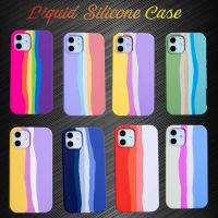 Rainbow Color Luxury Case For Apple iPhone 13 12 11 Pro Max mini X XS Max XR 6 6S 7 8 Plus Brand Silicone Protect Cover