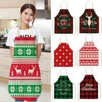 Home Linen Plaid Christmas Apron Decoration Kitchen Restaurant Clean Apron Bakery Cafe Clean Accessories Delantal Cocina Tablier Aprons