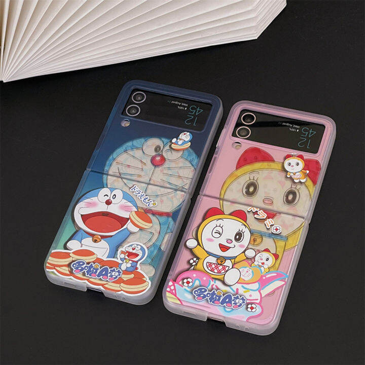 เคสฝาพับสำหรับ-samsung-galaxy-z-4-z-flip-3ลายการ์ตูนน่ารักยอดนิยมอะนิเมะตัวละครโดราเอมอนสำหรับ-samsung-z-พลิก3ฝาครอบป้องกันโทรศัพท์ดีไซน์