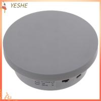 YESHE ปรับความเร็วได้ ขาตั้งจอแสดงผลแบบหมุนได้ USB powere สีขาว13ซม. แท่นหมุนอิเล็กทรอนิกส์ ชาร์จใหม่ได้ รับน้ำหนักได้11lb ฐานตั้งแบบ ผลิตภัณฑ์สำหรับการถ่ายภาพ