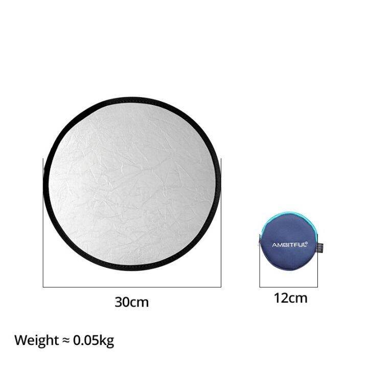 30cm-2in1-multi-disc-diffuers-light-round-reflector-with-bag-portable-collapsible-silver-gold-white-for-photography-studio-phone-camera-flash-lights