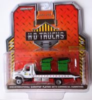 Greenlight 1/64 H D Trucks Series 22 - 2013 International Durastar Flatbed With Commercial Dumpsters 33220