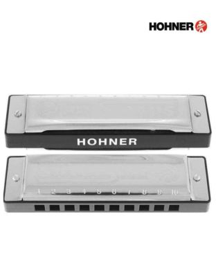 Hohner ฮาร์โมนิก้า คีย์ A / 10 ช่อง รุ่น Silver Star / 10 ช่อง (Harmonica Key A, เมาท์ออแกนคีย์ A) + แถมฟรีเคส & ออนไลน์คอร์ส
