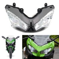 ส่วนประกอบไฟหน้ามอเตอร์ไซด์สำหรับ Kawasaki Ninja 400 250 NINJA400 2018 2019 2020 2021 2023 636ไฟหน้ารถมอเตอร์ไซค์แบบ LED-เครื่องประดับโคมไฟ