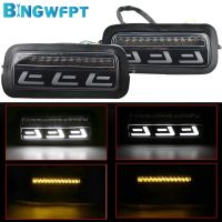 LED Daytime Running Lights With Running Turn Signal Plastic BINGWFPT For Lada Niva 4X4 1995 Car Styling Tuning