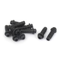 UXCELL 10pcs 26mmx6mmx4mm Rubber Strain Relief Cord Boot Protector Cable Sleeve Hose for Cellphone Charger