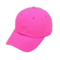 Unisex Fluorescent Neon Baseball Cap Bright Solid Color Outdoor Sunscreen Hat