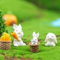 Cartoon Rabbit Cute Radish Cute Animal Micro landscape Garden Ornament DIY Home Decoration Dollhouse Decorations