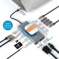 13ใน1 USB ชนิด C ฮับชาร์จไร้สาย USB 3.0 2.0 RJ45 PD แท่นวางมือถือฮับ USB USB3.0/RJ45กิกะบิต/USB-C ที่ชาร์จแบบไร้สาย