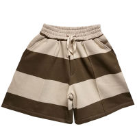 Headboyy - Striped Sweat Shorts - กางเกงเสวตขาสั้นลายทาง