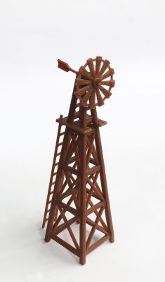 Outland Models Country Farm Windmill (Brown) HO Scale 1:87 Railway Layout