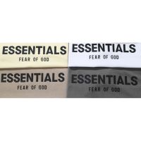 [ส่งของ]เสื้อยืดคอกลม แขนสั้น พิมพ์ลาย High Street FEAR OF GOD Double Line ESSENTIALS Laminated สไตล์สตรีท