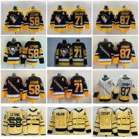 พิตต์สเบิร์กเพนกวินส์เพนกวินเสื้อผ้าฮอกกี้ Lemieux Sidney Crosby Jersey