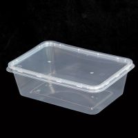 กล่องพลาสติกใส่อาหารพร้อมฝาใส  (25 ใบ/แพ็ค) รุ่น Plastic-container-food-takeaway-boxes-25-50a-Serm