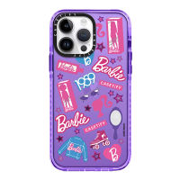 KIKI CASE.TIFY Barbie Graffiti Phone Case For iPhone 14 14pro 14promax 13 13pro 13promax Shockproof air cushion protects soft case Cartoon Barbie doodle printing 12 12pro 12promax 11 X xsmax case Suitable for girl Pink Blue purple