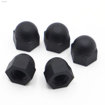 ๑♨ Black Plastic Nylon Cap Nuts M3 M4 M5 M6 M8 M10 M12 Decorative Cover Semicircle Acorn Nut DIN1587