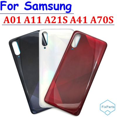 Back Glass Rear Cover For Samsung Galaxy A01 A11 A21S A41 A70S Battery Door Housing back cover
