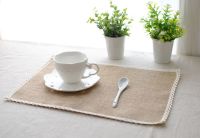 10pcslot Cotton Linen Lace Table Napkin Heat Insulation Non-slip Durable Tea Coffee Cup Placemat Mug Coaster Photography Prop