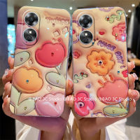 เคสโทรศัพท์ Phone Case OPPO A38 A58 A78 NFC 4G สไตล์ไอดอล เคสโทรศัพท์ ใหม่แฟชั่นย้อนยุคเคสลายการ์ตูนดอกทิวลิป3D ภาพกันกระแทกฝาหลังซิลิโคนนิ่ม2023