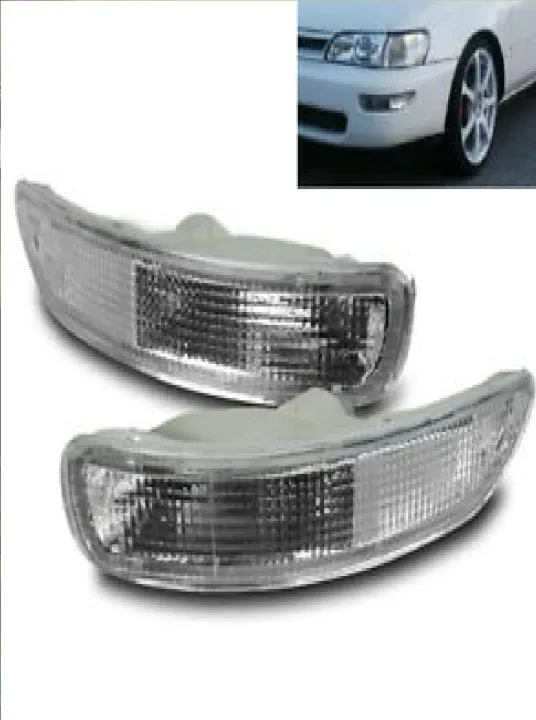 TOYOTA COROLLA BIGBODY 1993-1997 WHITE LONG- BUMPER LIGHT BUMPER SIGNAL ...