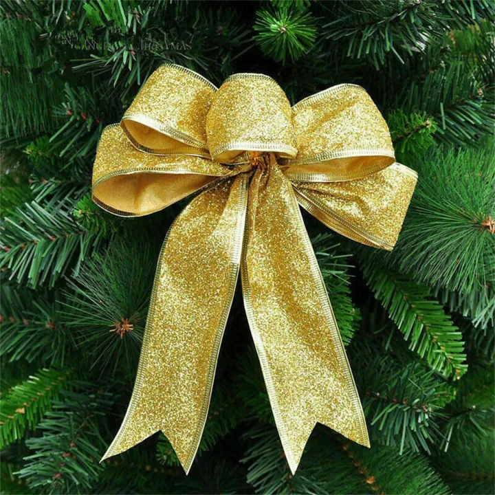 glittery-xmas-tree-bows-christmas-wreath-bow-ribbons-sparkly-christmas-bows-christmas-bow-decorations-festive-holiday-ornaments