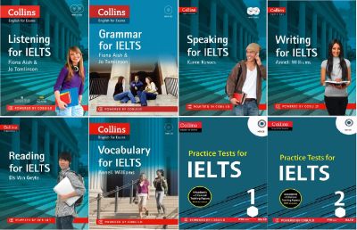 ถูกสุดรวมCollins IELTS English for Exam :Speaking,Writing,Grammar,Listening,Reading,Vocabulary,Practice Test 1,Practice Test 2, for IELTS