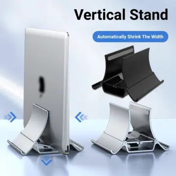 Oatsbasf 3 in 1 Vertical Laptop Computer Stand For MacBook Pro Tablet Phone  iPad Foldable Notebook Gravity Bracket Space Saving