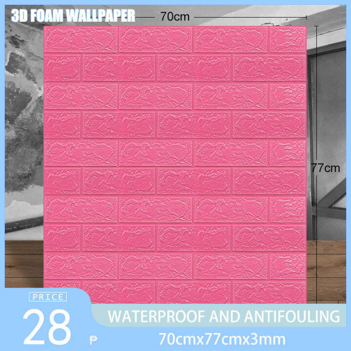 Wallpaper Foam Bricks 3D 70x77cm big size Self Adhesive Brick Wall ...