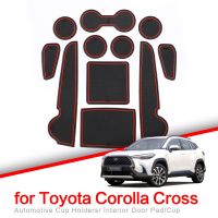 Gate Slot Cup Mat For Toyota Corolla Cross SUV Anti-Slip Pad Essories Non-Slip Mats Car Sticker Tidying Ruer Coaster