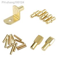 10pcs Movable ping-pong gold L-laminate bracket Furniture hardware center axle glass plate bracket Fixing bracket partition pin