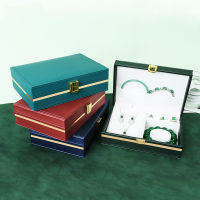 Necklace Storage Box Hardware Lock Buckle Packaging Box PU Leather Jewelry Box Jewelry Necklace Box Ring Box