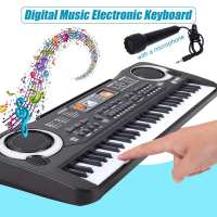 Electronic Piano Keyboard Digital KeyBoard Electronic Organ Black Piano 61 Keys With Microphone Musical Instrument Kids Gift