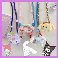 【ร้าน Akula สายรัดด้านหลังลายการ์ตูนเกาหลี,สายคล้องคอแบบหนีบเชือก Sanrio Kuromi สายสะพายพาดลำตัวสำหรับสื่อสาร I-Phone 14และ13 Samsung สูงสุด Realme Xiaomi