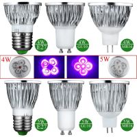 【☑Fast Delivery☑】 aojia6891 1ชิ้นความสว่างสูง E27 4W 5W Uv Led อัลตราไวโอเลต Gu10 Mr16สปอตไลท์ไฟ Led หลอดไฟโคมไฟบ้าน85-265V/12หลอดไฟ Led