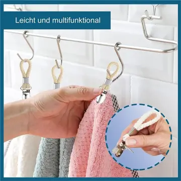 Kitchen Storage Multi Purpose Hooks Loops Hand Towel Hangers