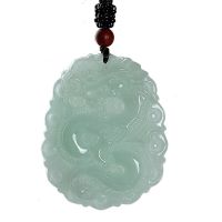 Genuine Natural Jade Dragon Pendant Mens Fine Jewelry Accessories Jadeite Necklace Charms Real Burma Jades Stone Amulet Gifts