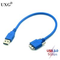 USB 3.0 A type Male To Micro B Male extension Camera Cable USB3.0 AM/MicroB cord 1M 1.5M 2M 3M 5M with Locking Screws