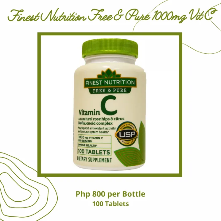 Finest Nutrition Free & Pure Vitamin C, 100 Tablets ( EXPIRATION APRIL
