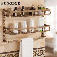 Bathroom shelf 40cm length antique aluminum bathroom corner shelf bathroom holder shower room basket bathroom accessories