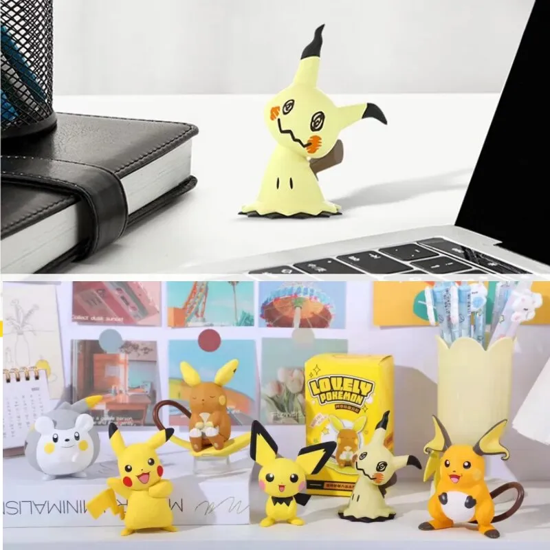 Pokemon Genuine Lovely Pokemon Pikachu Pichu Togedemaru Mimikyu Raichu Alola  Kawaii Cute Anime Action Figure Toys Kids Gifts
